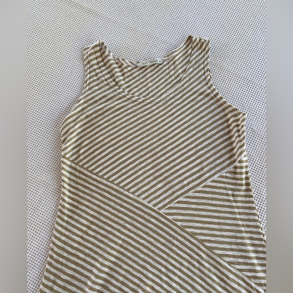 Cut Loose Cotton/Linen Striped Maxi Dress